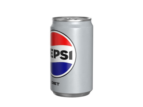 Pepsi Diet Drink Can Sleek 200ml 03 3D Model