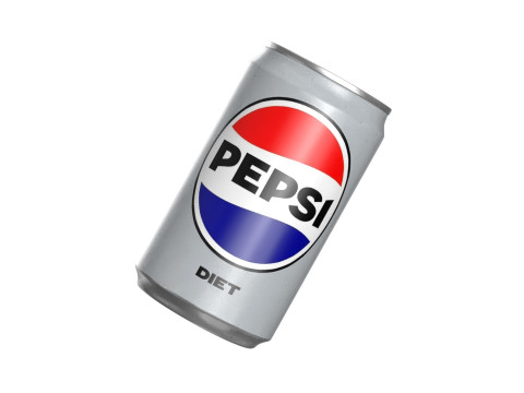 Pepsi Diet Drink Can Sleek 200ml 03 3D Model