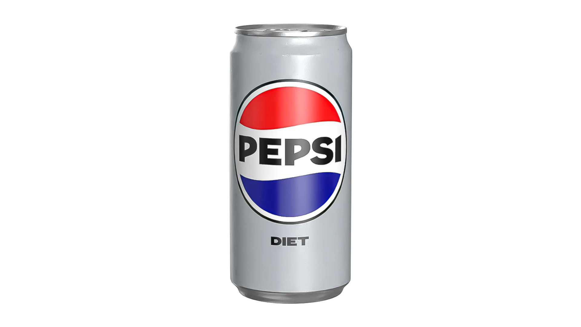 Pepsi Diet Drink Can Sleek 250ml 04 3D Model .c4d .max .obj .3ds .fbx .stl .blend 