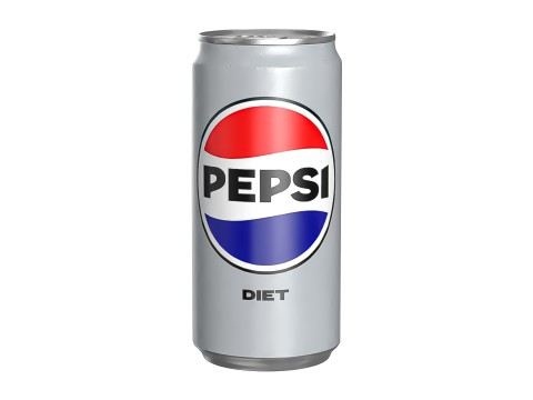 Pepsi Diet Drink Can Sleek 250ml 04 3D Model