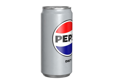 Pepsi Diet Drink Can Sleek 250ml 04 Modello 3D
