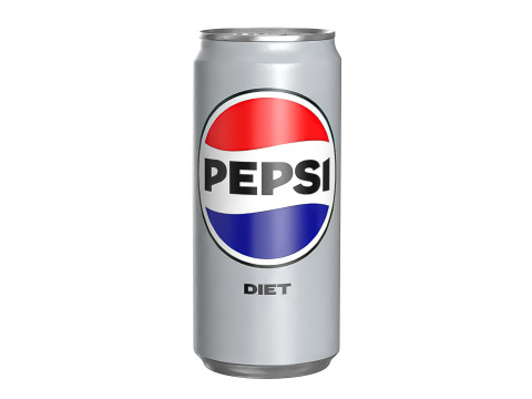 Pepsi Diet Drink Can Sleek 270ml 05 3D Model