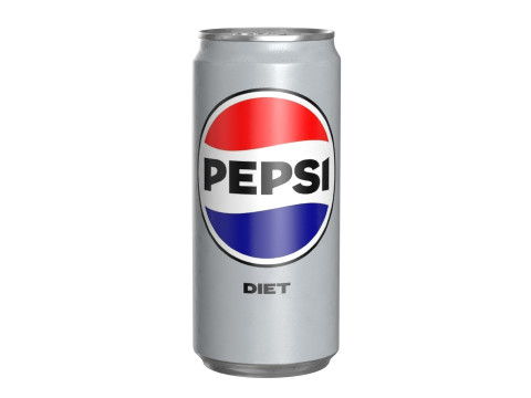 Pepsi Diet Drink Can Sleek 270ml 05 3D Model