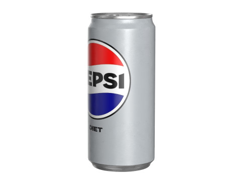 Pepsi Diet Drink Can Sleek 270ml 05 3D Model