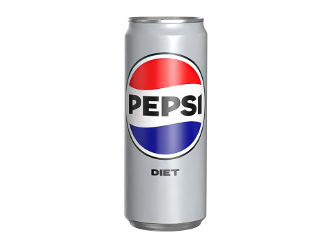 Pepsi Diet Drink Can Sleek 310ml 06 3D Model