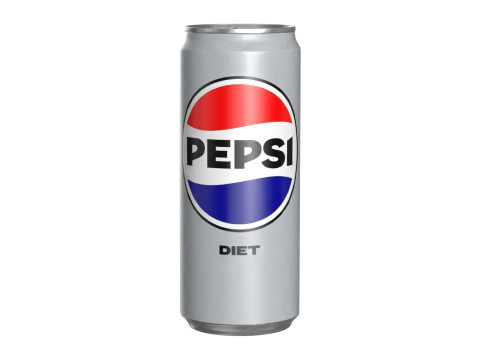 Pepsi Diet Drink Can Sleek 310ml 06 3D Model