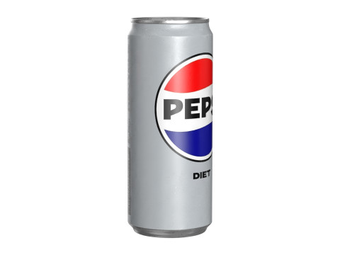 Pepsi Diet Drink Can Sleek 310ml 06 3D Model