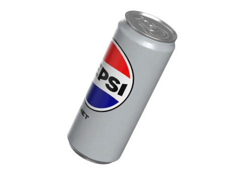 Pepsi Diet Drink Can Sleek 310ml 06 3D Model
