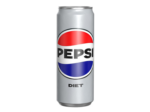 Pepsi Diet Drink Can Sleek 330ml 07 3D Model