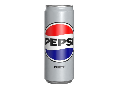 Pepsi Diet Drink Can Sleek 330ml 07 Model 3D