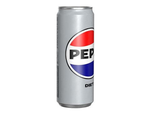 Pepsi Diet Drink Can Sleek 330ml 07 Model 3D