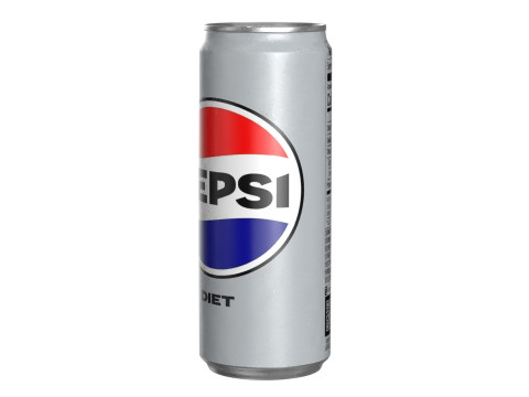 Pepsi Diet Drink Can Sleek 330ml 07 Model 3D
