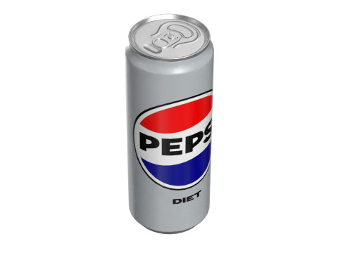 Pepsi Diet Drink Can Sleek 330ml 07 Model 3D