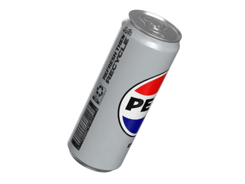 Pepsi Diet Drink Can Sleek 330ml 07 Model 3D