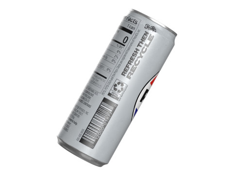 Pepsi Diet Drink Can Sleek 330ml 07 Model 3D