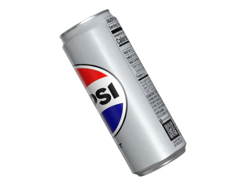 Pepsi Diet Drink Can Sleek 330ml 07 Model 3D