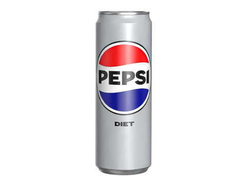 Pepsi Diet Drink Can Sleek 355ml 08 3D Model