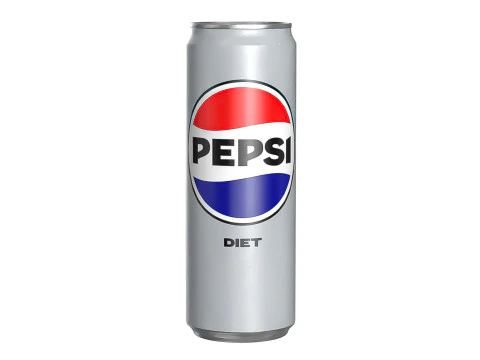 Pepsi Boisson Di&eacute;t&eacute;tique Canette Sleek 355ml 08 Modèle 3D