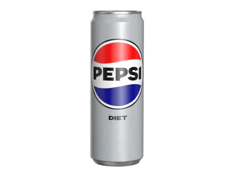 Pepsi Diet Drink Can Sleek 355ml 08 3D Model