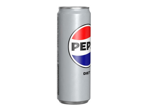 Pepsi Diet Drink Can Sleek 355ml 08 Model 3D