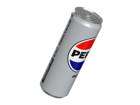 Pepsi Diet Drink Can Sleek 355ml 08 3D Model