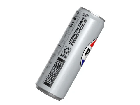 Pepsi Diet Drink Can Sleek 355ml 08 3D Model