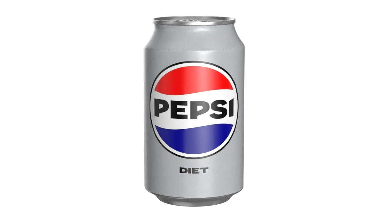 Pepsi Diet Drink Can 330ml 10 3D Model .c4d .max .obj .3ds .fbx .stl .blend 