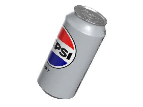Lata de bebida diet&eacute;tica Pepsi 375ml 12 Modelo 3D