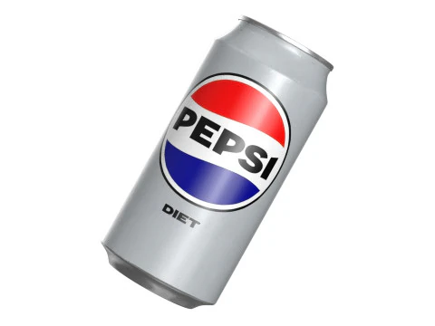 Lata de bebida diet&eacute;tica Pepsi 375ml 12 Modelo 3D