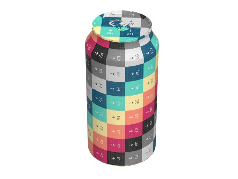 Lata de bebida diet&eacute;tica Pepsi 375ml 12 Modelo 3D