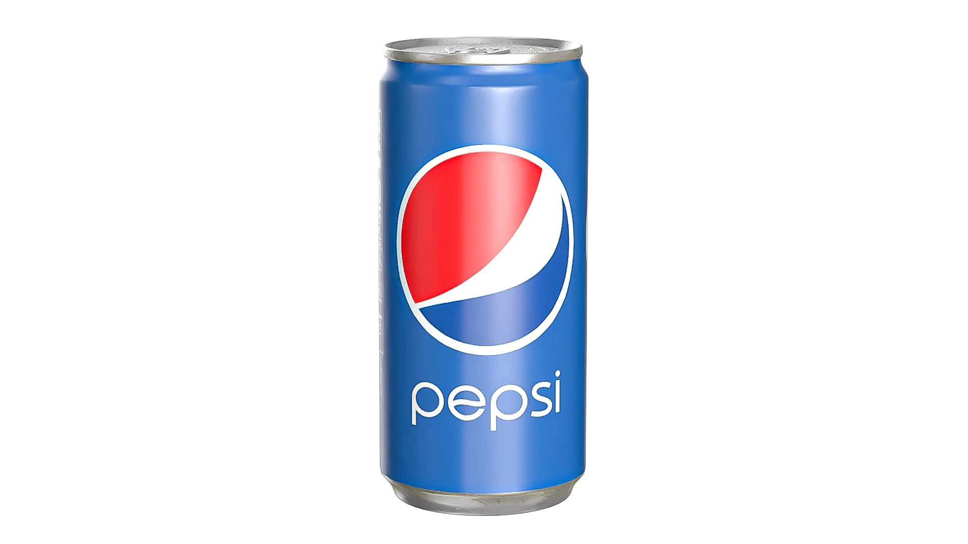 Pepsi Drink Can Slim 190ml 01 3D Model .c4d .max .obj .3ds .fbx .stl .blend 