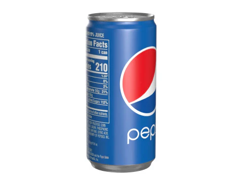Pepsi Drink Can Slim 190ml 01 3D Model