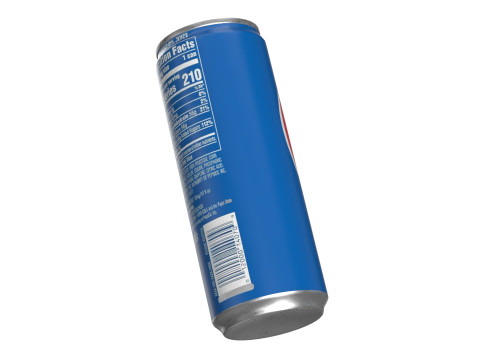 Pepsi Drink Can Slim 250ml 02 3D Model