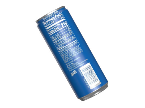 Pepsi Drink Can Slim 250ml 02 3D Model