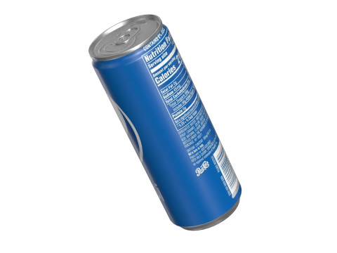 Pepsi Drink Can Slim 250ml 02 3D Model
