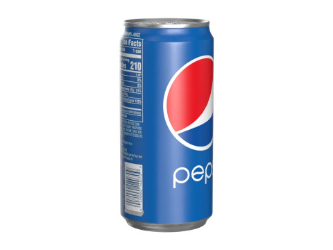Pepsi Drink Can Sleek 250ml 04 3D Model