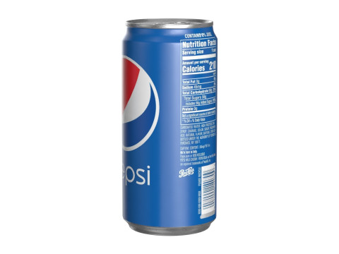 Pepsi Drink Can Sleek 250ml 04 3D Model