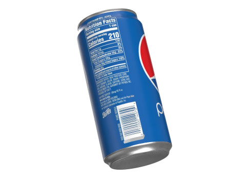 Pepsi Drink Can Sleek 250ml 04 3D Model