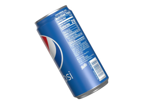 Pepsi Drink Can Sleek 250ml 04 3D Model