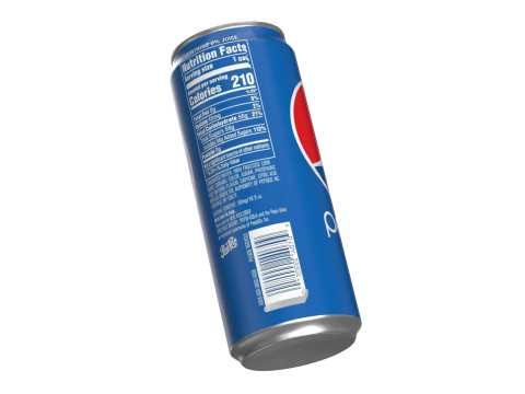 Pepsi Drink Can Sleek 310ml 06 3D Модель