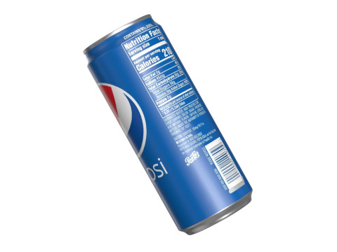 Pepsi Drink Can Sleek 310ml 06 3D Модель