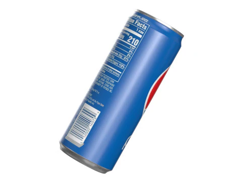 Pepsi Drink Can Sleek 330ml 07 3D Model
