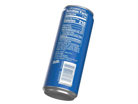 Pepsi Drink Can Sleek 330ml 07 3D Model