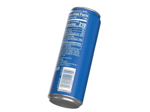 Pepsi Drink Can Sleek 355ml 08 3D Model