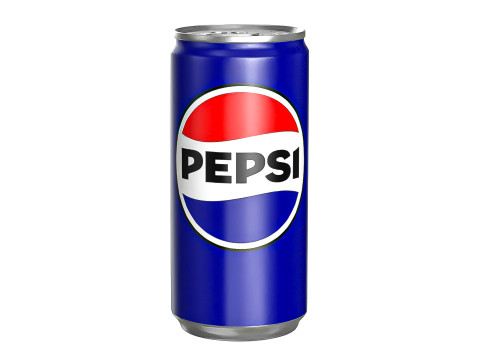 Pepsi Drink Can Slim 190ml PBR 01 3D Model