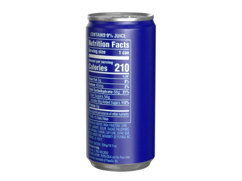 पेप्सी ड्रिंक कैन स्लिम 190एमएल पीबीआर 01 3D मॉडल