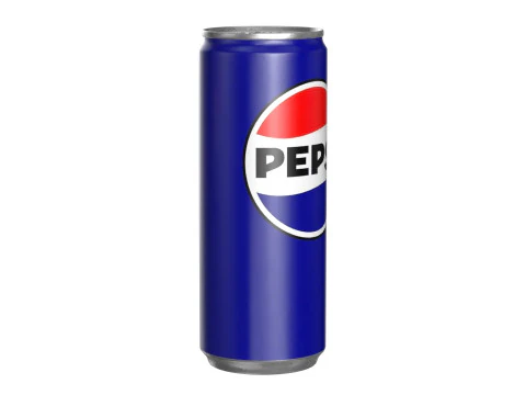 Pepsi Drink Can Slim 250ml PBR 02 3D Model