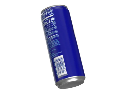 Pepsi Drink Can Slim 250ml PBR 02 3D Model