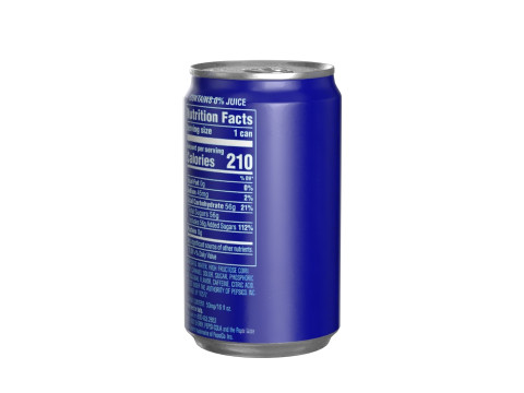Pepsi Drink Can Sleek 200ml PBR 03 Modello 3D