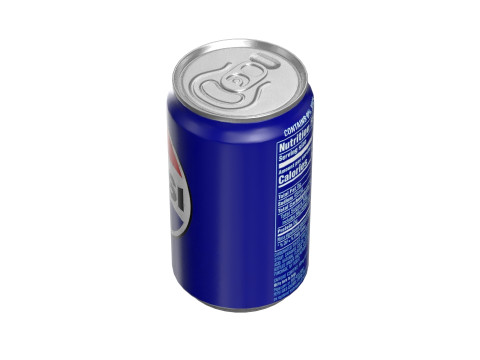 Pepsi Drink Can Sleek 200ml PBR 03 Modello 3D